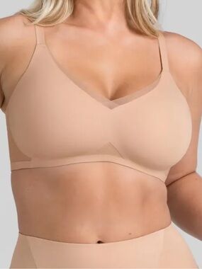 Honeylove Beige Wireless Crossover shaping bra SzM